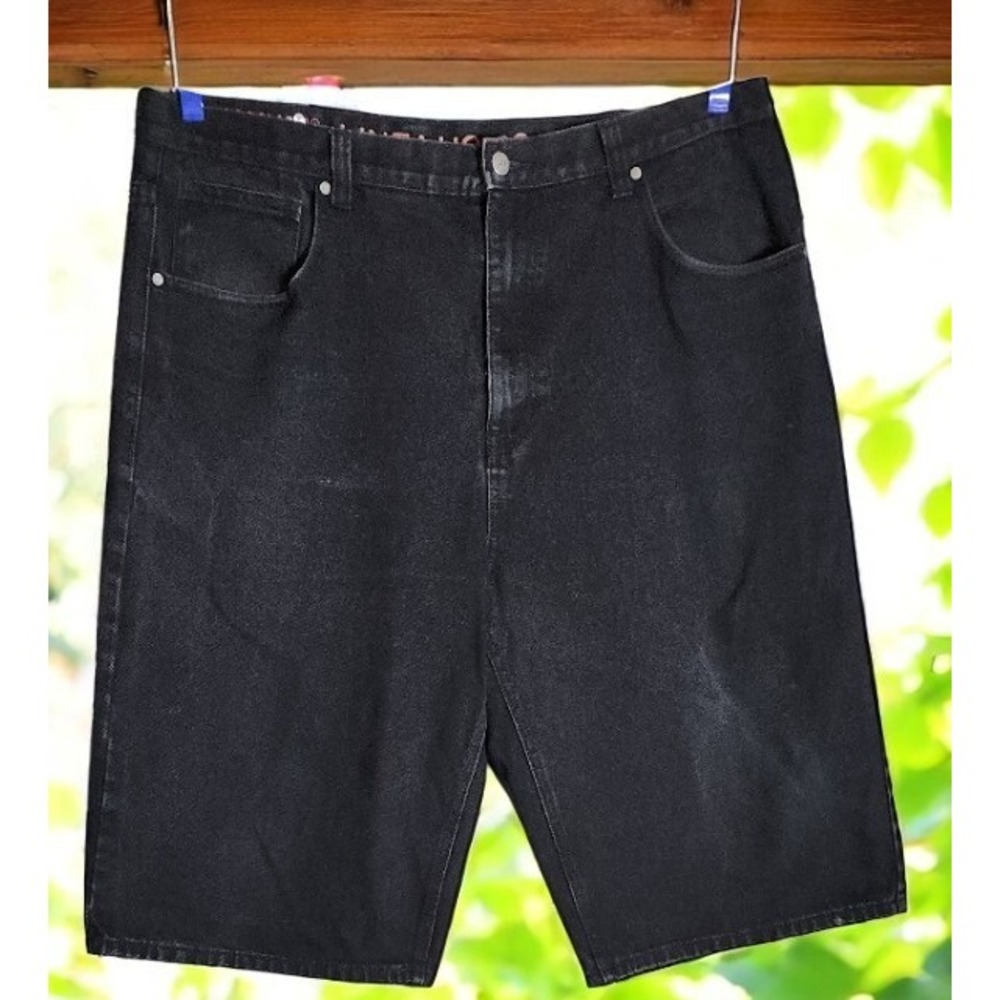 Linea Uomo 40W Black Denim Shorts Relaxed Fit Jean Summer